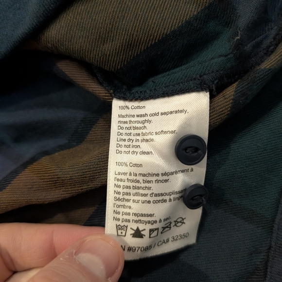 Outdoor Research Women's XL Sandpoint Flannel Plaid Blue Orange - Picture 3 of 7